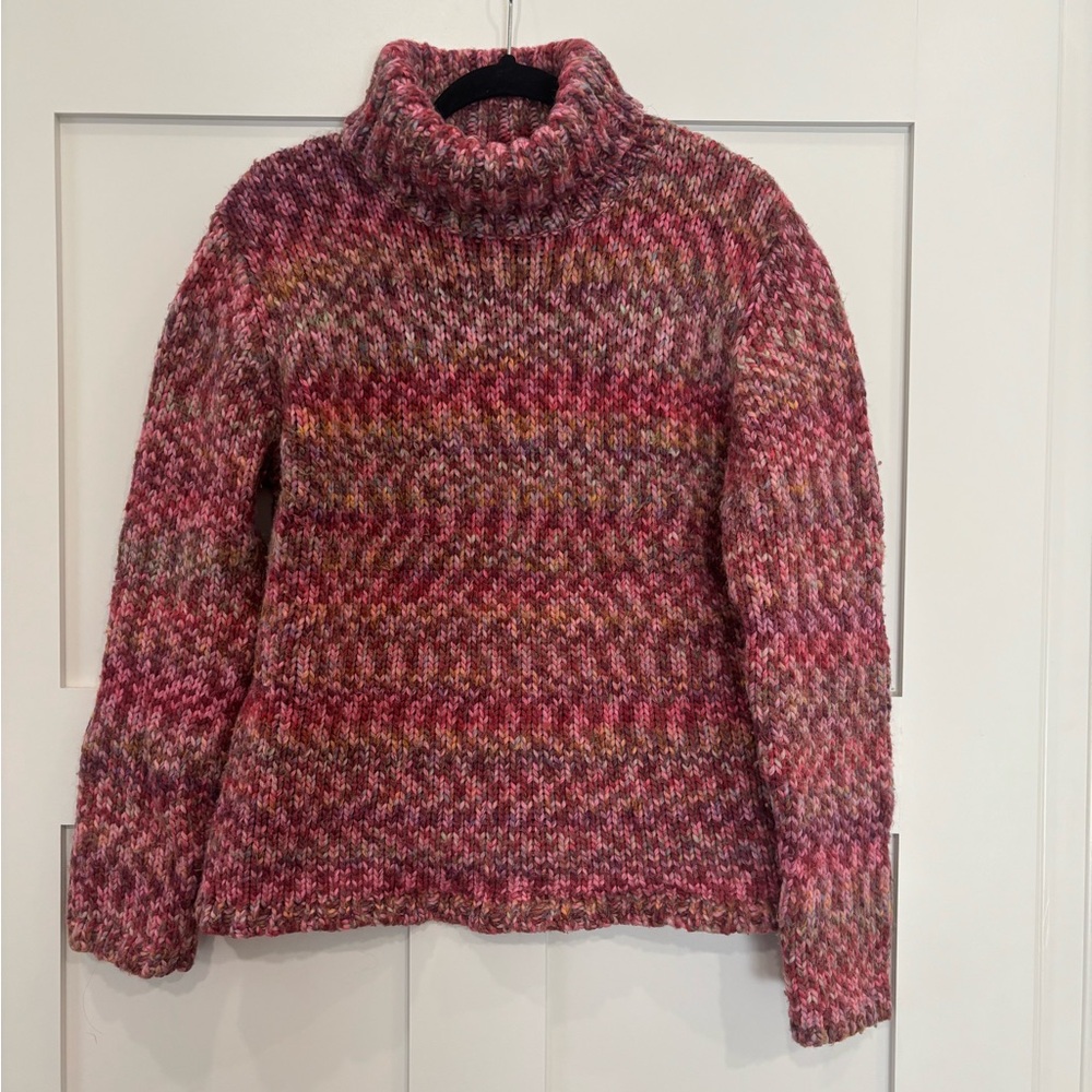 Chadwick’s Chunky Multicolor Turtleneck Wool Blend Sweater